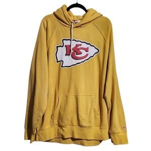 Homage Kansas City Chiefs Classic Hoodie NFL Yellow Plus Sz XXL Fleece Football